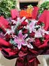 来一客鲜花速递玫瑰百合鲜花送老师女友表白生日礼物全国同城配送 19朵红玫瑰粉百合花束 实拍图