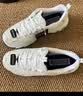 斯凯奇（Skechers）女鞋小白熊女士休闲鞋子厚底增高百搭运动软底老爹鞋女99999863 白色/海军蓝色/WNV 38 实拍图