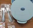 COOKSS儿童餐盘316不锈钢分格餐具辅食碗宝宝吸盘注水保温碗带叉勺 实拍图