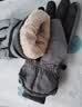 目丸保暖手套男女户外冬天骑行防寒风加绒厚触屏女防水冬季棉滑雪手套 9#深灰色 深度暖手套-男款 实拍图