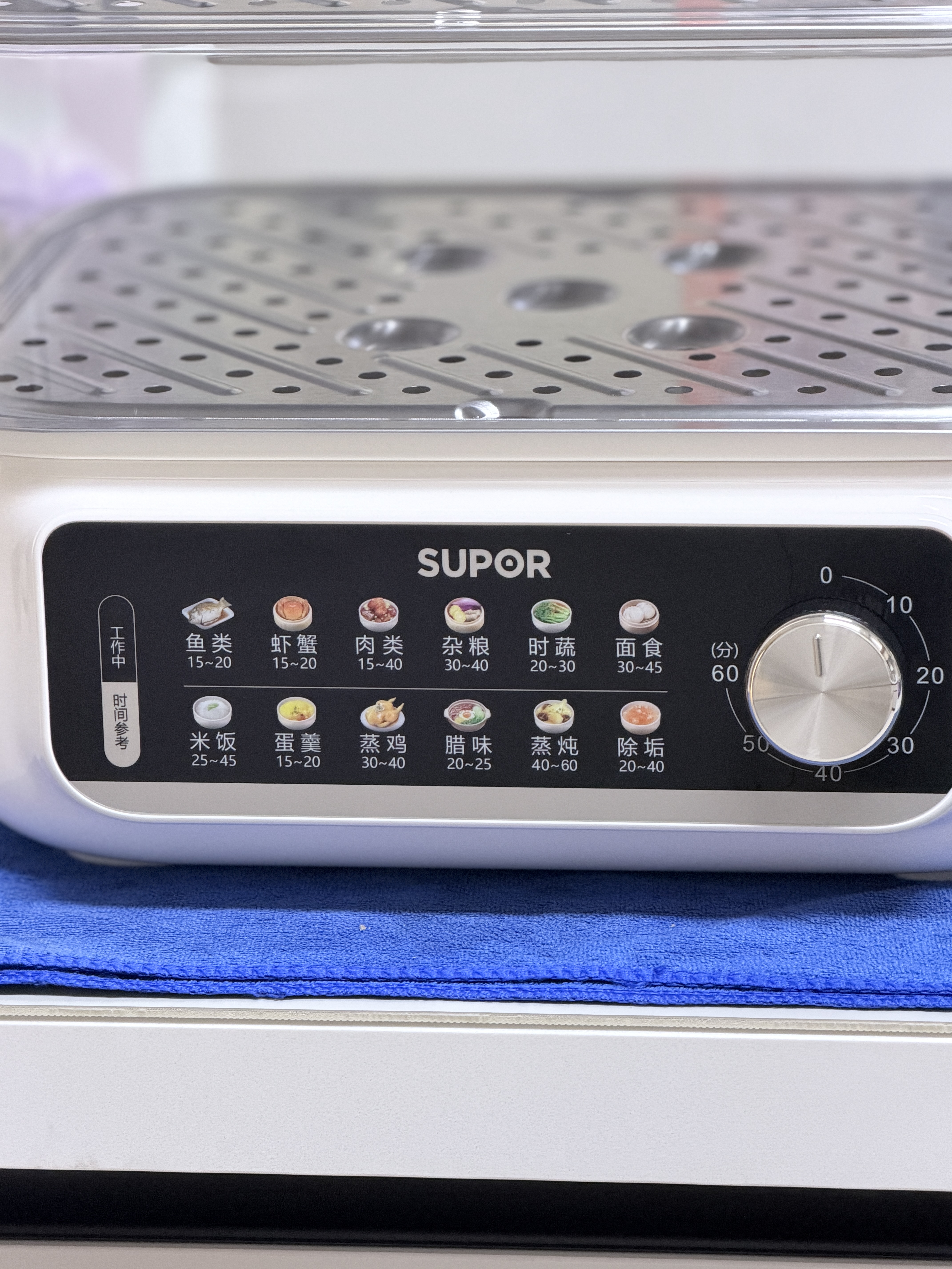 苏泊尔（SUPOR）电蒸锅蒸锅18L家用大容量多功能电蒸箱澎湃速蒸透明可视0涂层不锈钢蒸片蒸笼ZN30FK689 实拍图