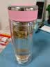 希诺抗菌玻璃杯双层透明水杯女士高颜值泡茶杯子节日礼物XN-1951 实拍图