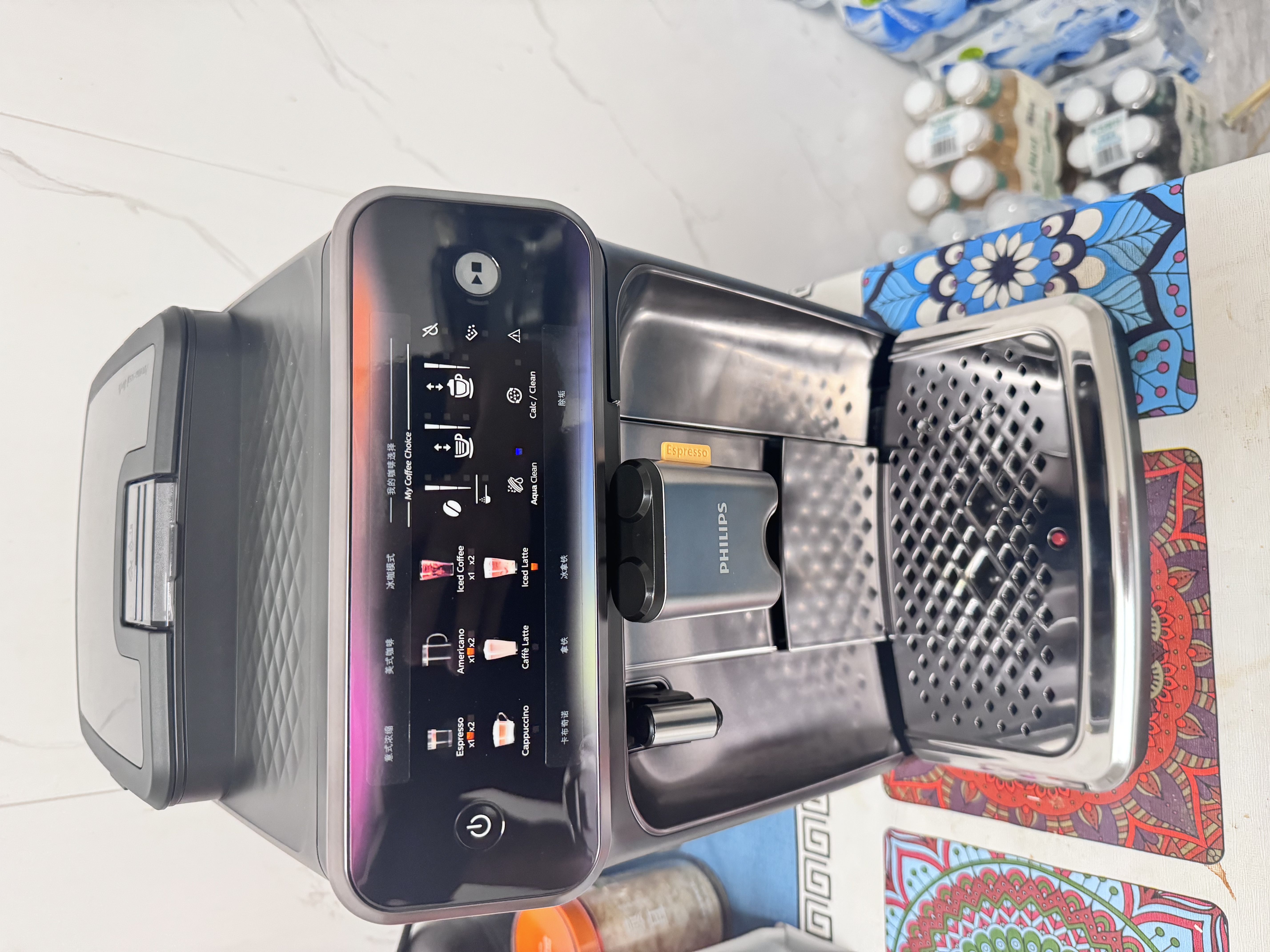 飞利浦（PHILIPS）【新3系Ultra】黑武士全自动咖啡机研磨一体意式冷热双萃家用咖啡机奶泡一体机降噪低温精粹 极光武士黑EP3886/18 全新正品 联保两年 实拍图