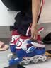 斯威（SWAY）轮滑鞋儿童溜冰鞋男女童初学套装中小学滑轮滑冰旱冰鞋成人直排轮 波蓝八轮全闪+一体支架+大礼包 M (适合6-12岁)平时鞋码31-36 实拍图