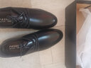 MANIYADAISHU男士商务正装皮鞋时尚西装系带英伦百搭圆头工作结婚商务休闲皮鞋 黑色 44 实拍图