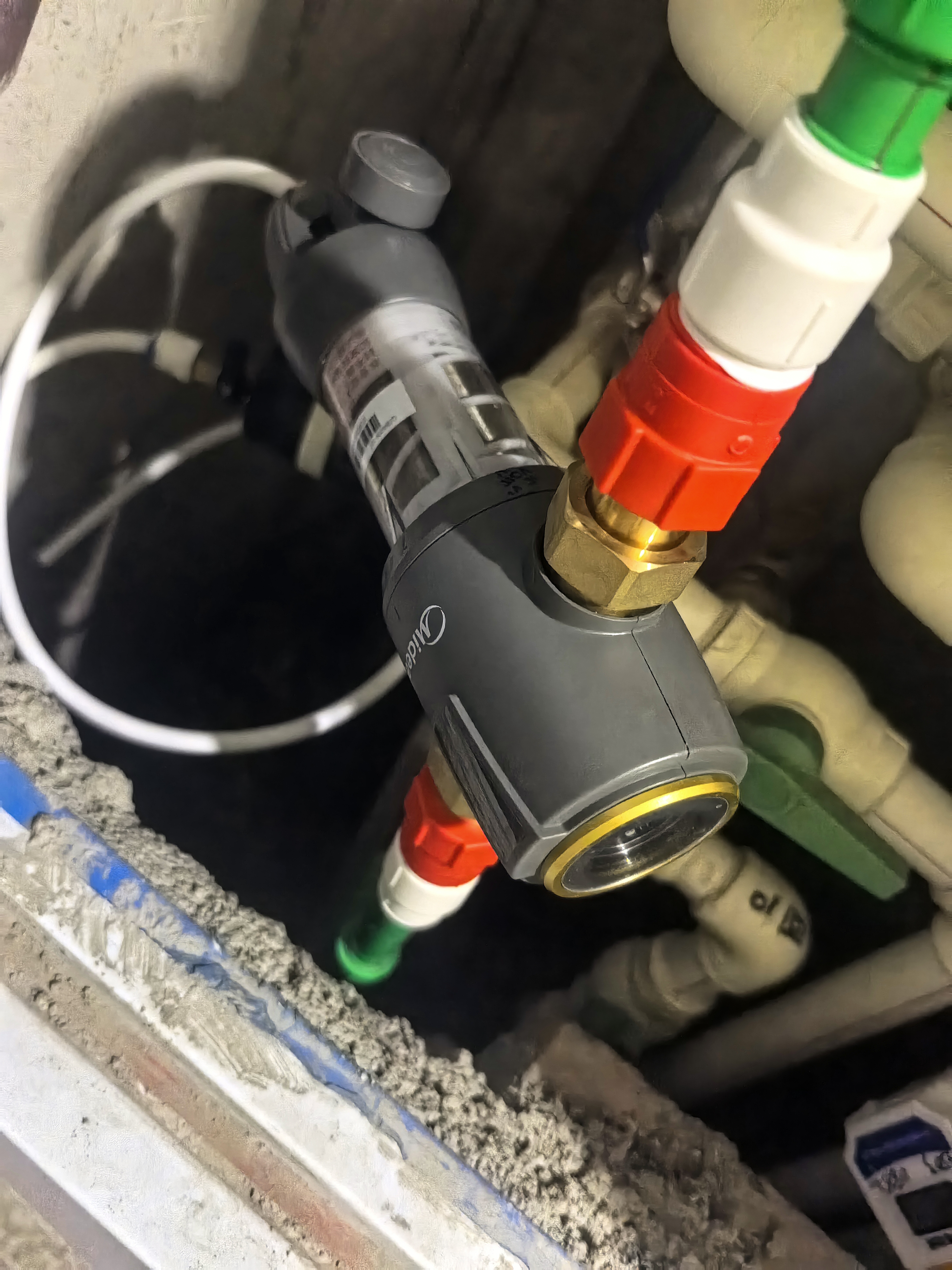 美的（Midea）前置过滤器家用全屋前置滤水器自动反冲洗防爆自来水管道净水过滤器QZBW20S-12带压力表15T免换芯 实拍图