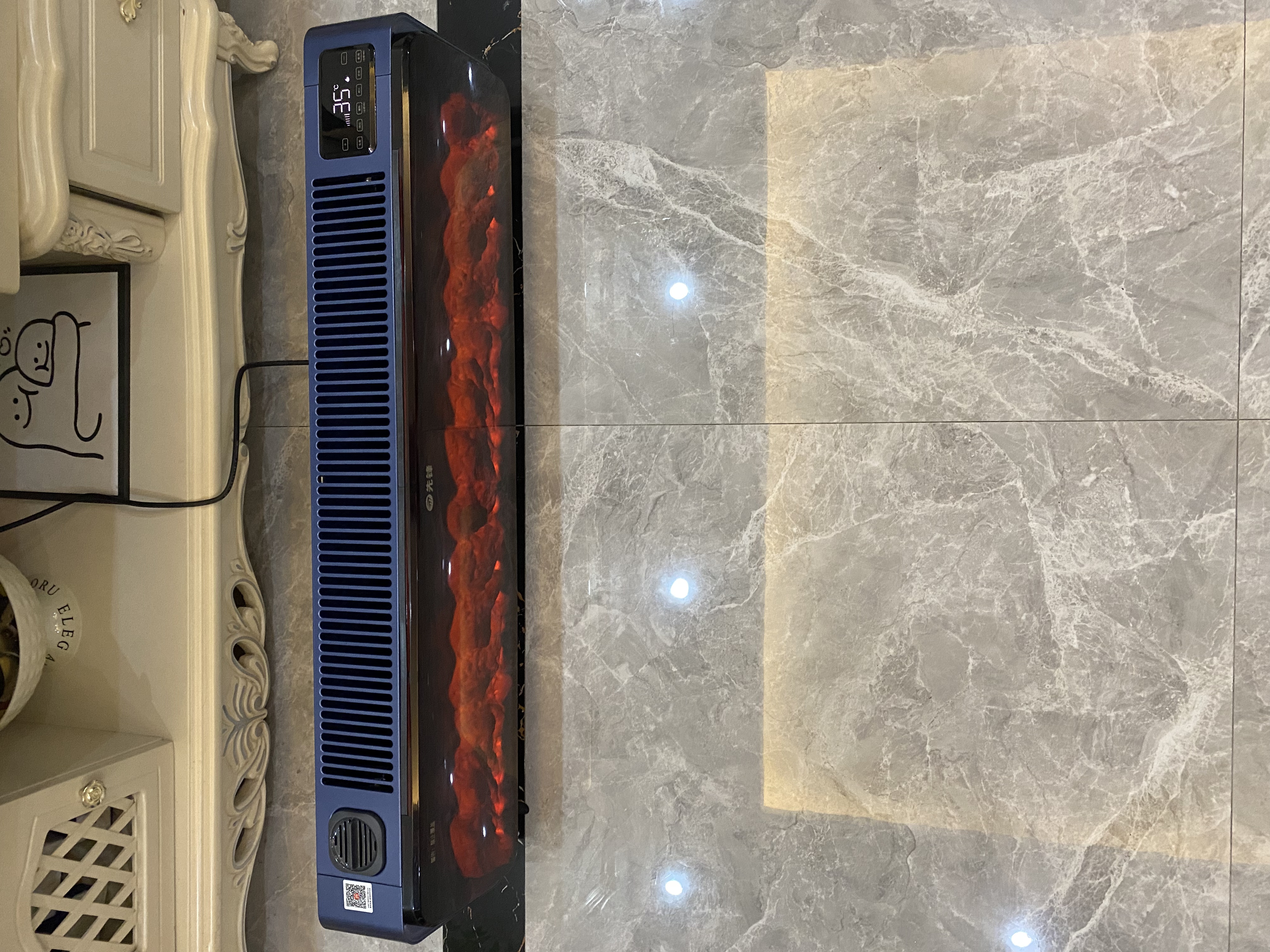 先锋（SINGFUN）踢脚线取暖器远程智能石墨烯速热3D仿真炭火家用节能省电浴室防水 实拍图