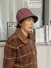 俞兆林中老年女士帽妈妈盆帽春秋防风遮阳四季可用渔夫帽 玫红色 实拍图