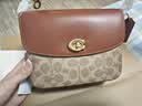 蔻驰（COACH）经典标志CASSIE19号单肩斜挎包翻盖链条秋季手提女包 B4/棕黄色 焦糖色（新版） 实拍图