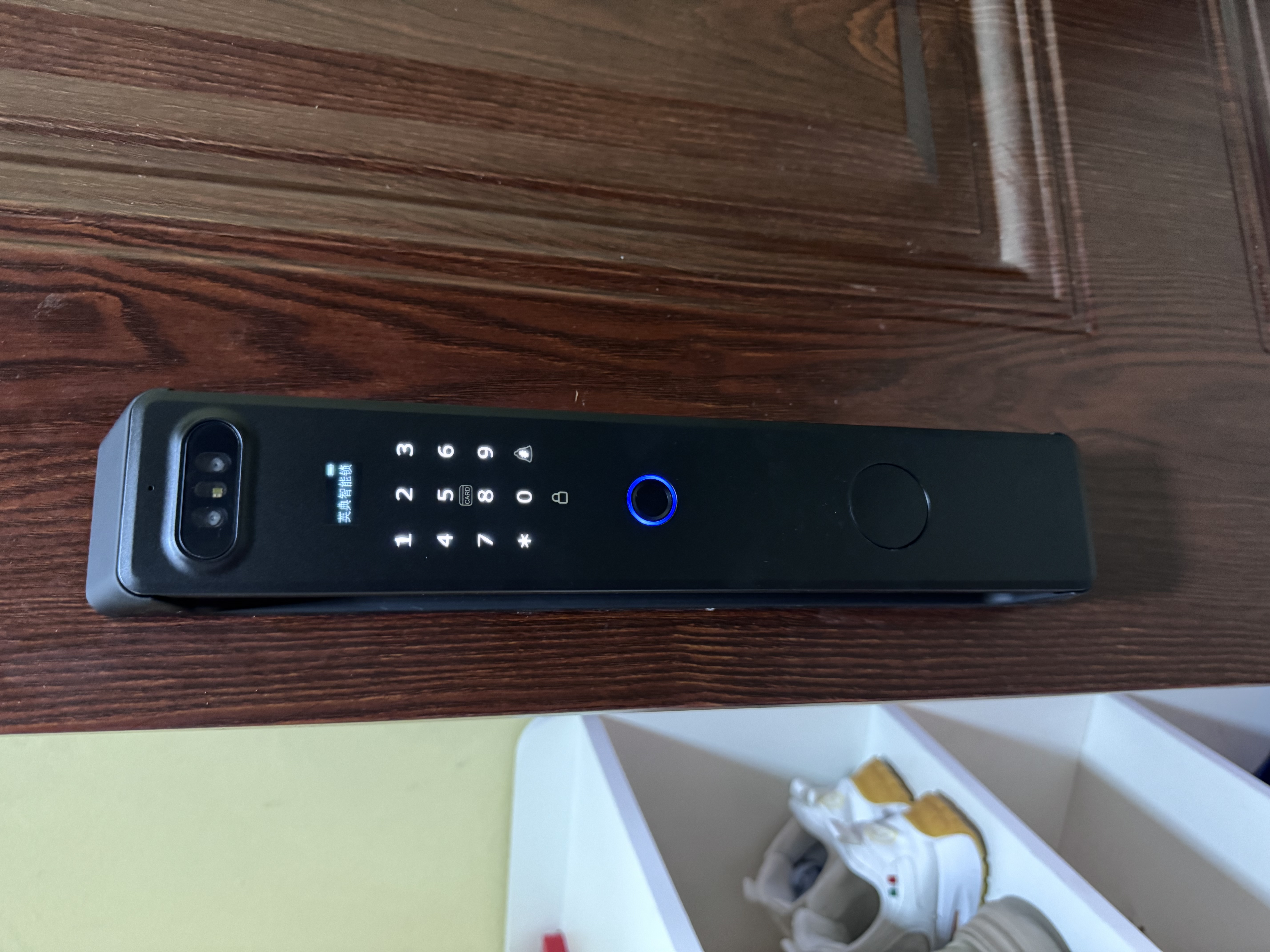 英典R70 Pro掌静脉智能门锁指纹锁3D人脸识别智能锁电子锁入户密码锁 掌静脉解锁+主动视频对讲+3D人脸 实拍图
