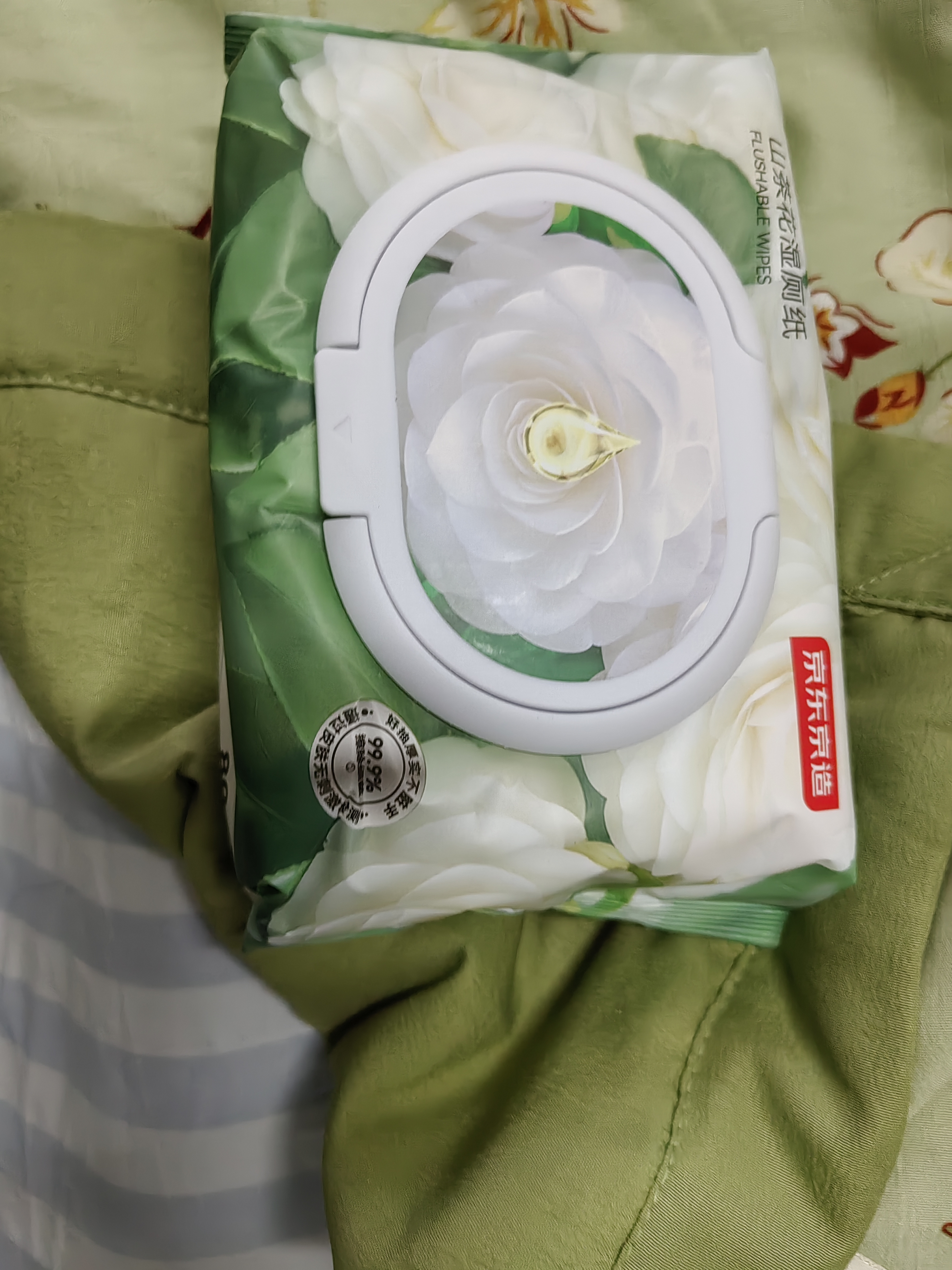 京东京造 山茶花湿厕纸80片*6包 清洁杀菌厕纸洁厕如厕经期湿巾 实拍图