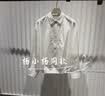播【商场同款】26秋新品H型纯棉衬衫女提花宽松衬衣BDT3CD3361 W10雪见 S 晒单实拍图