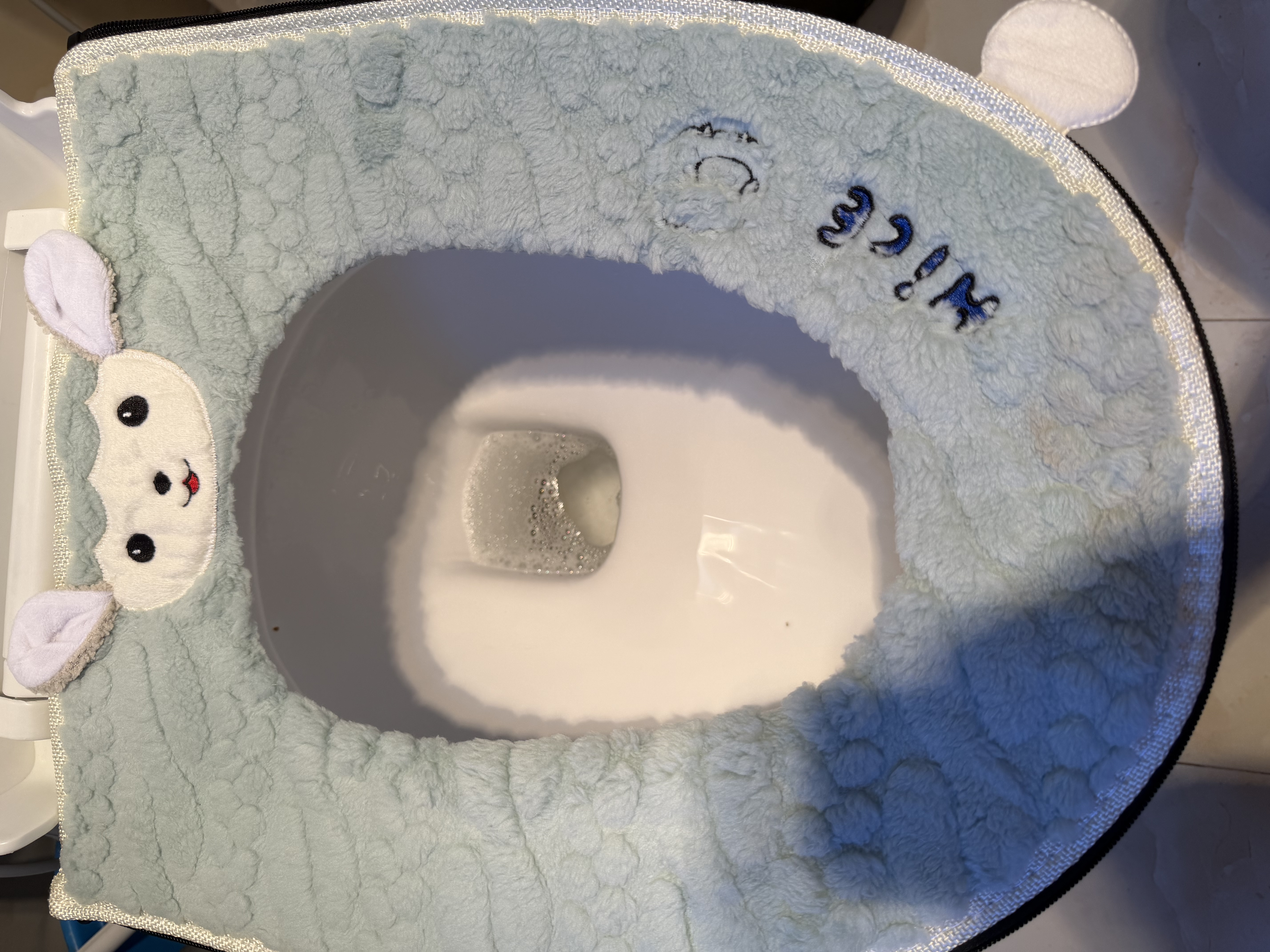 槿森泉马桶垫冬季加绒加厚全包带拉链坐便垫四季通用马桶贴家用多次使用可水洗坐垫子自带提手坐便器垫 实拍图