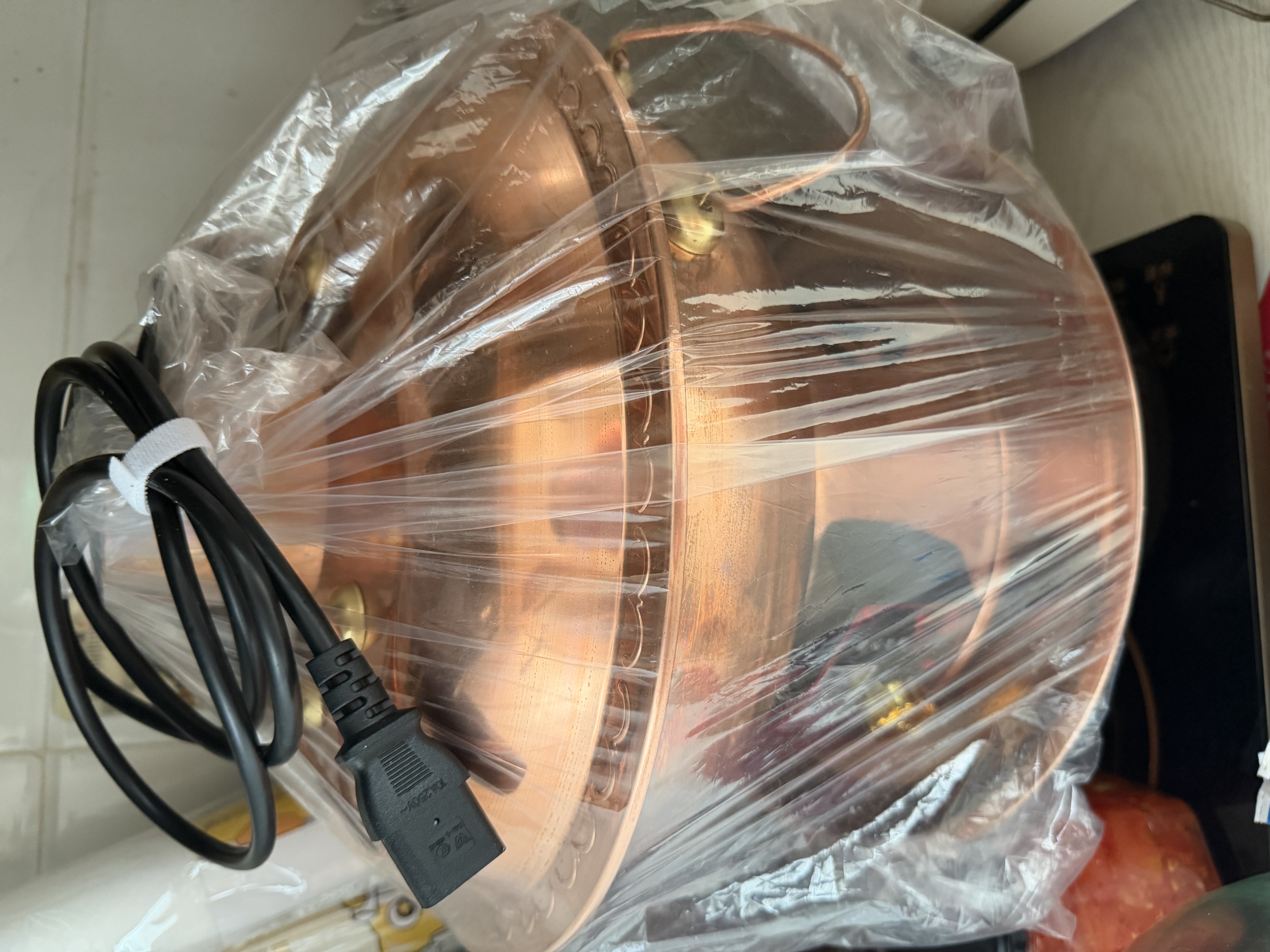 隆顺铜艺 铜火锅紫铜纯插电铜锅火锅涮肉锅老式家用鸳鸯暖锅具 清汤4-6人【旗舰款】 32cm 实拍图