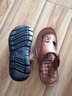 老人头凉鞋男夏季新款真皮夹脚人字拖防滑休闲沙滩夹趾凉拖鞋 棕色 43 实拍图