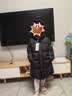保姆鹅 【风墙】儿童羽绒服宝宝中长款护脸厚款外套保暖童装[NG2664] 炭黑 90 实拍图