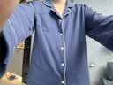 京东京造10A抑菌纯棉睡衣男衣服秋冬套装A类一等品50支情侣家居服绀青L 实拍图