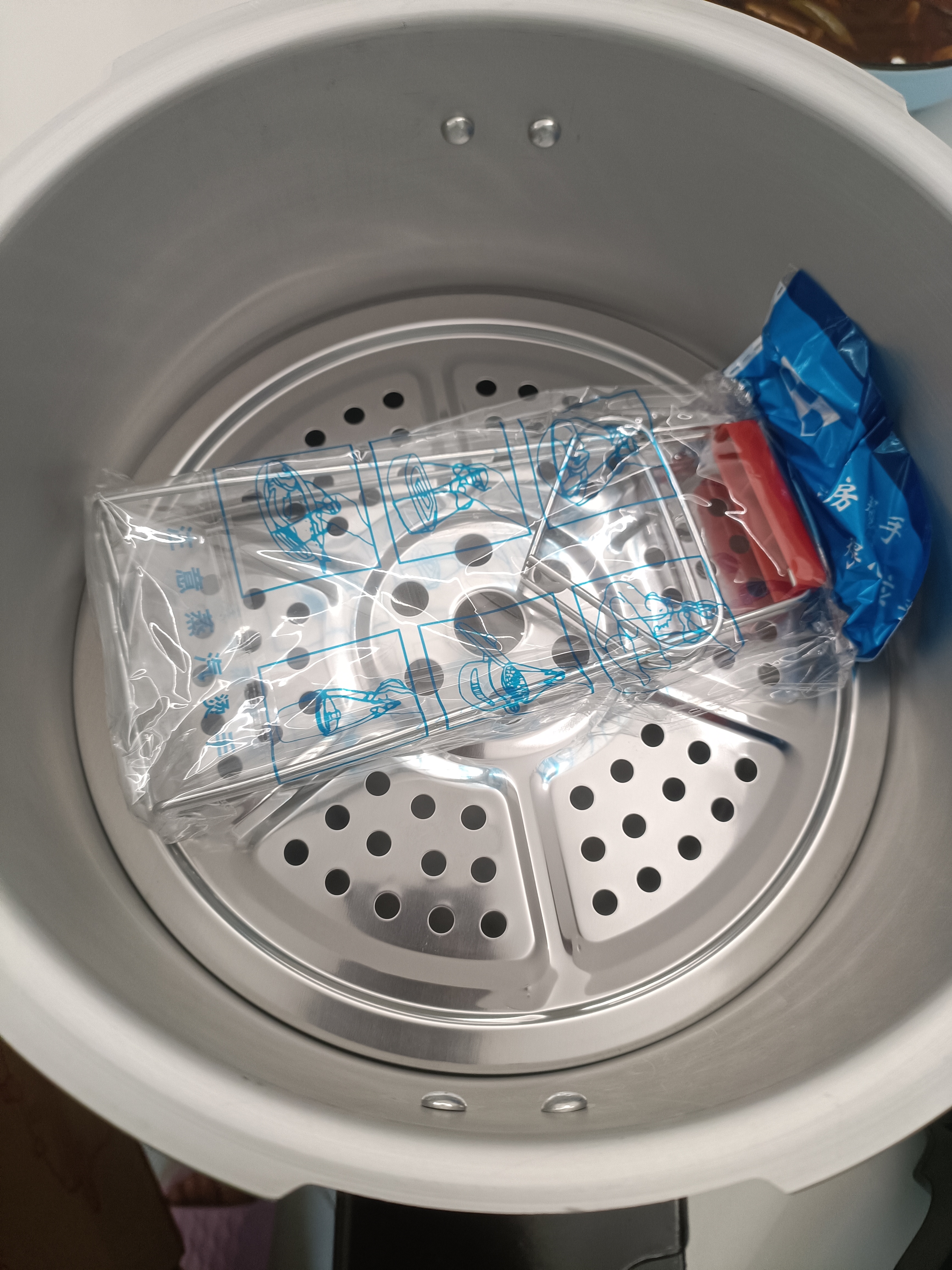 双喜 高压锅铝合金燃气电磁炉通用防爆家用压力锅22CM/6L【蒸格款】 实拍图