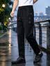 罗蒙（ROMON）休闲裤男秋季潮流直筒保暖裤子男百搭运动弹力卫裤装T1053黑XL 实拍图