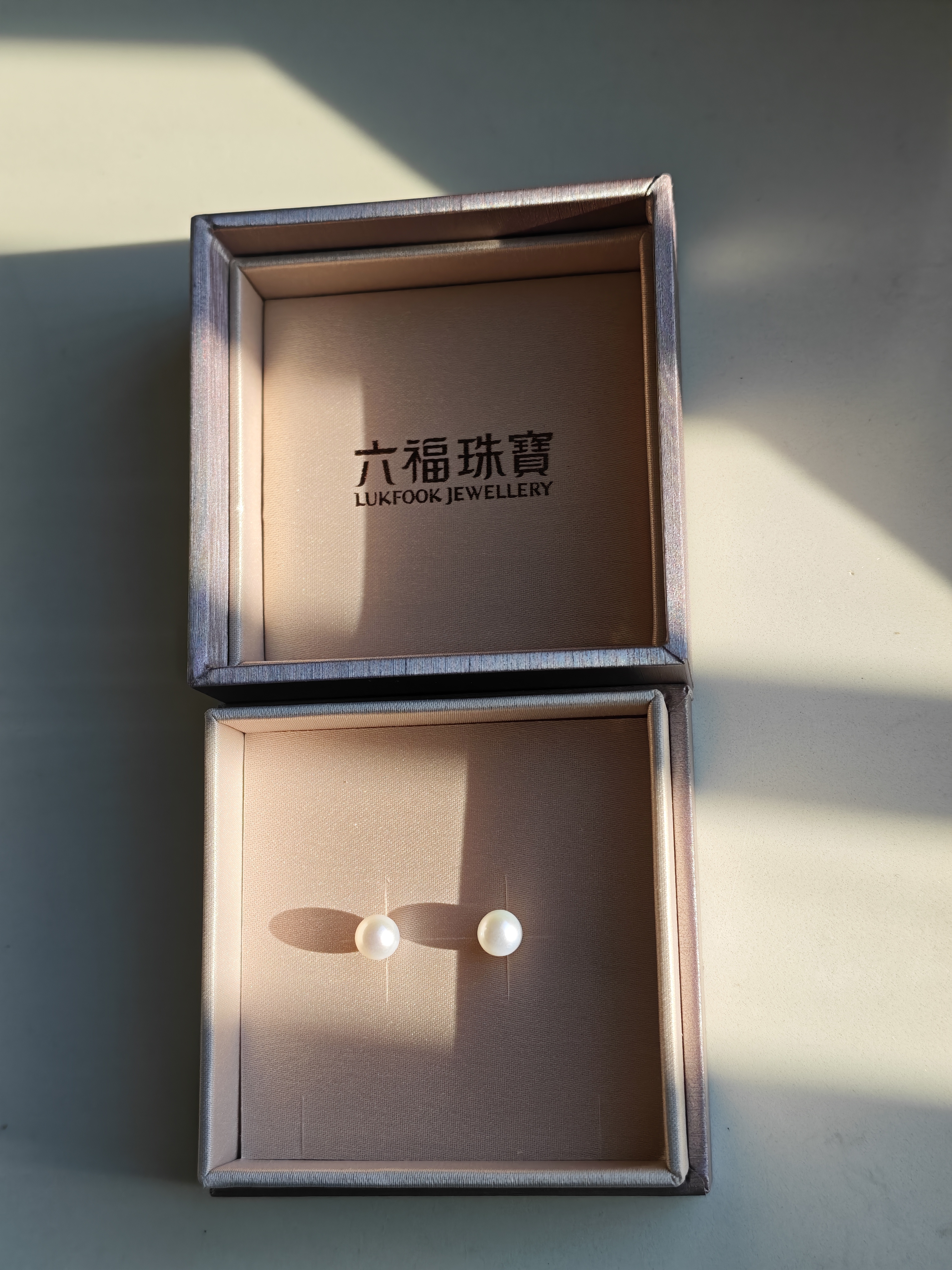 六福珠宝淡水珍珠耳钉Ag925耳饰生日礼物送女友 F87DSR001 总重约1.07克 实拍图