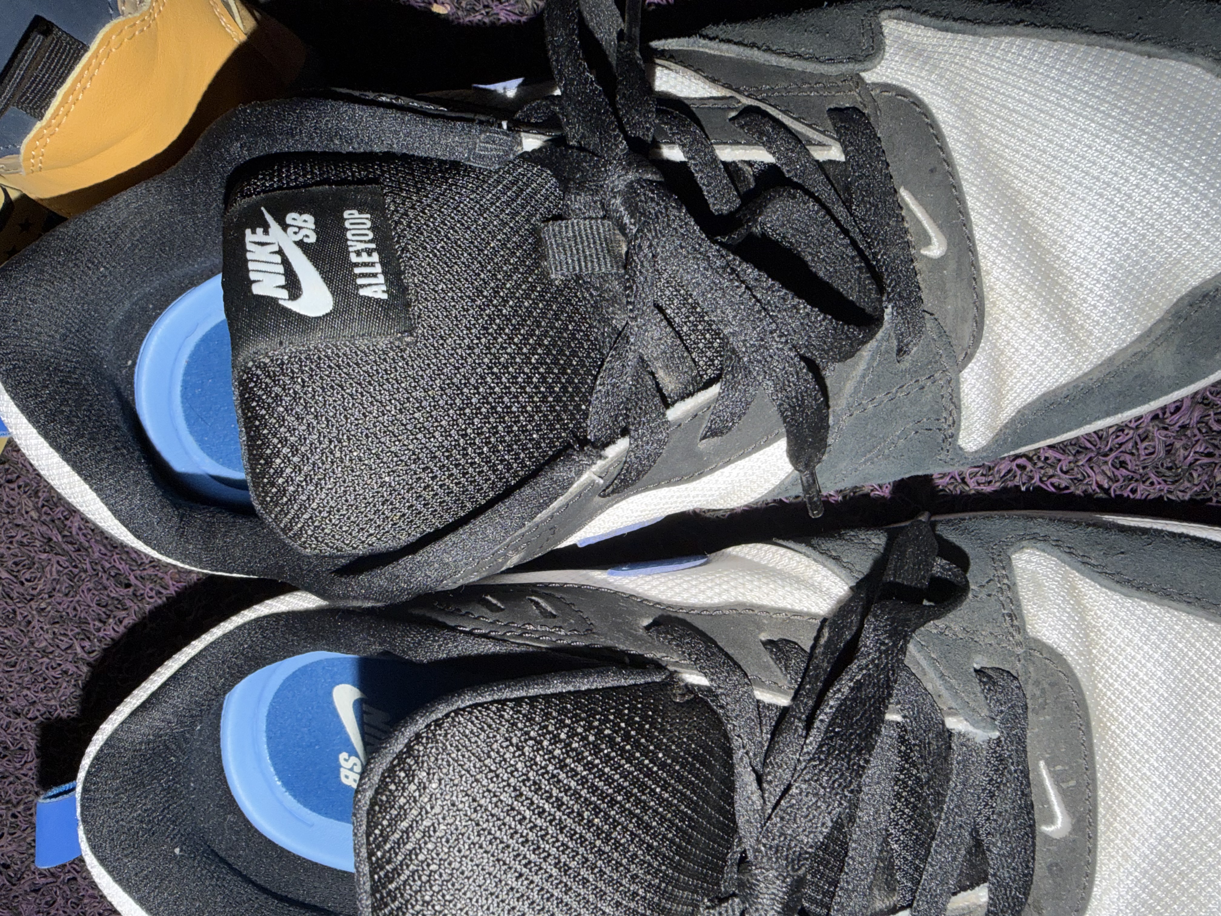 耐克NIKE男女通款板鞋缓震SB ALLEYOOP运动鞋CJ0882-104白黑44.5 实拍图
