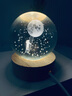 小妮秋水晶球小夜灯装饰摆件圣诞节礼物送男生女孩子生日儿童新年伴手礼 银河系+圆形木底座 无规格 实拍图