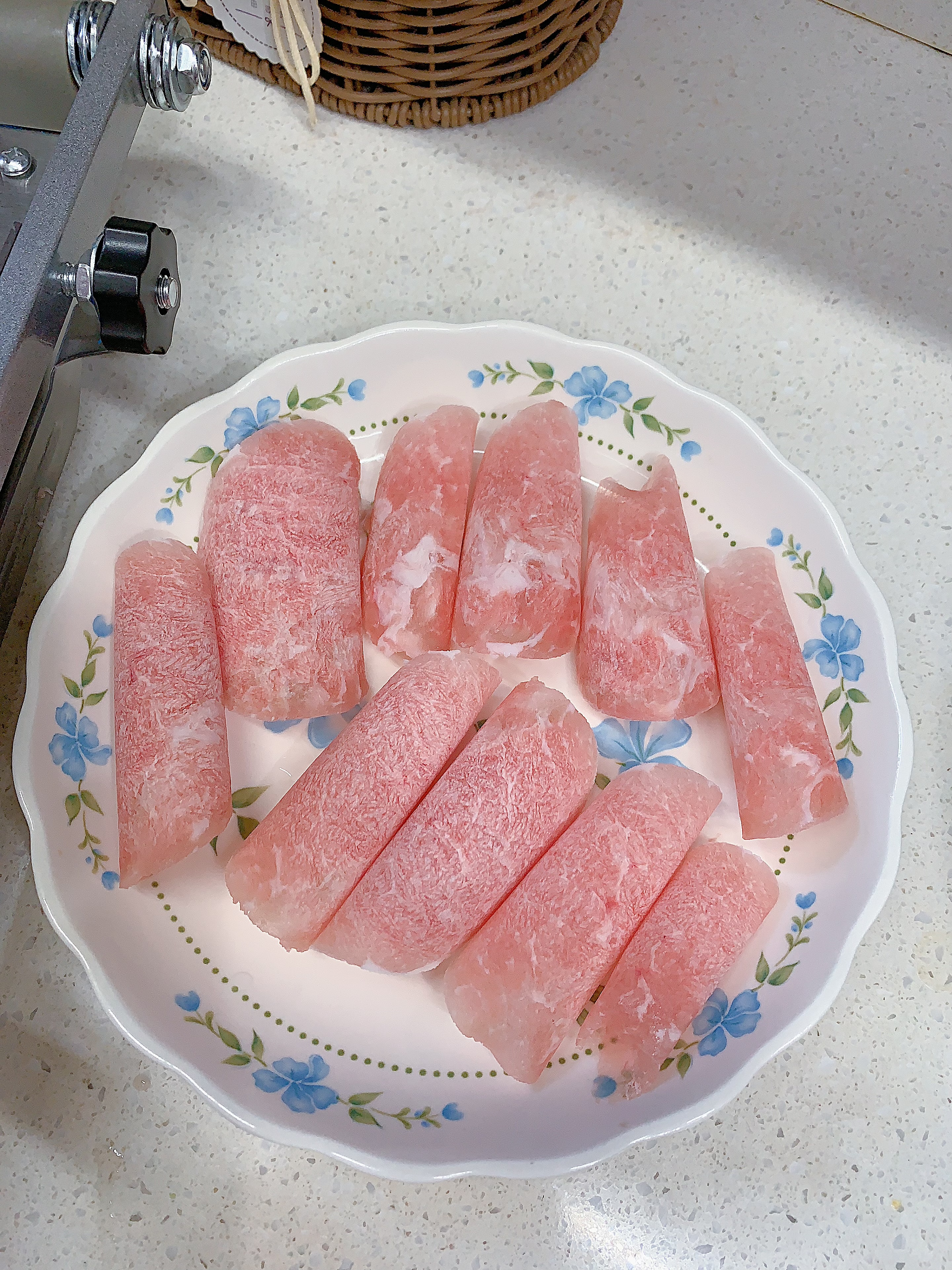 双枪（Suncha）切肉片机430牛羊肉卷切片机家用刨肉机切土豆神器手动切冻肉肥牛 实拍图