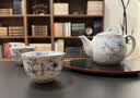 陶趣居 日本进口线唐草小蓝芽茶杯日式汤吞寿司杯陶瓷小杯泡茶杯子茶具 线唐草 茶壶 带滤网465ml1只 实拍图
