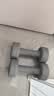 Keep哑铃女男健身家用4kg*2彩色浸塑环保手铃亚铃全身塑形K-rox岩石灰 实拍图