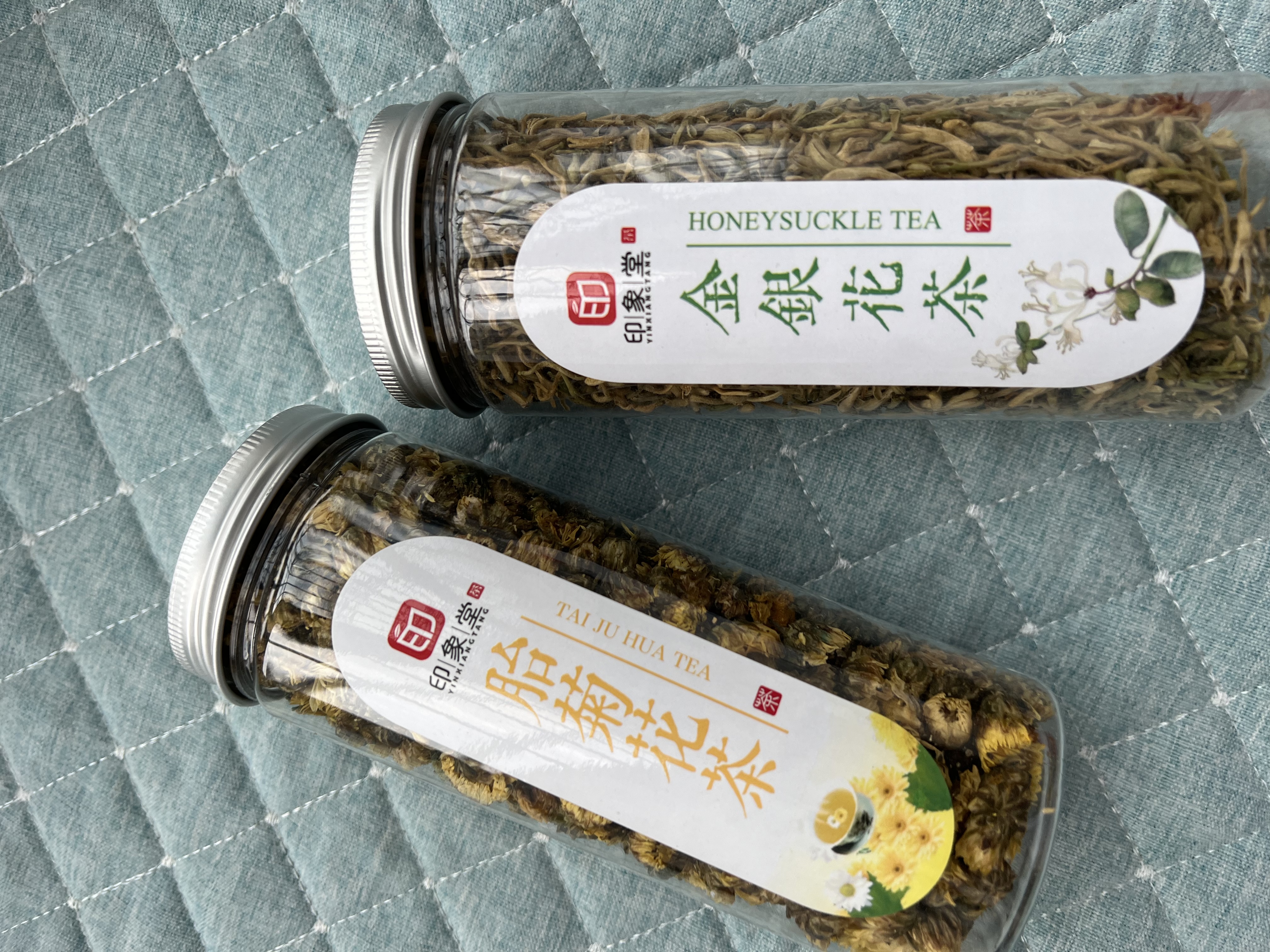 印象堂茶叶花草茶金银花茶浙江菊花茶组合110g共2罐装礼品养生茶 实拍图
