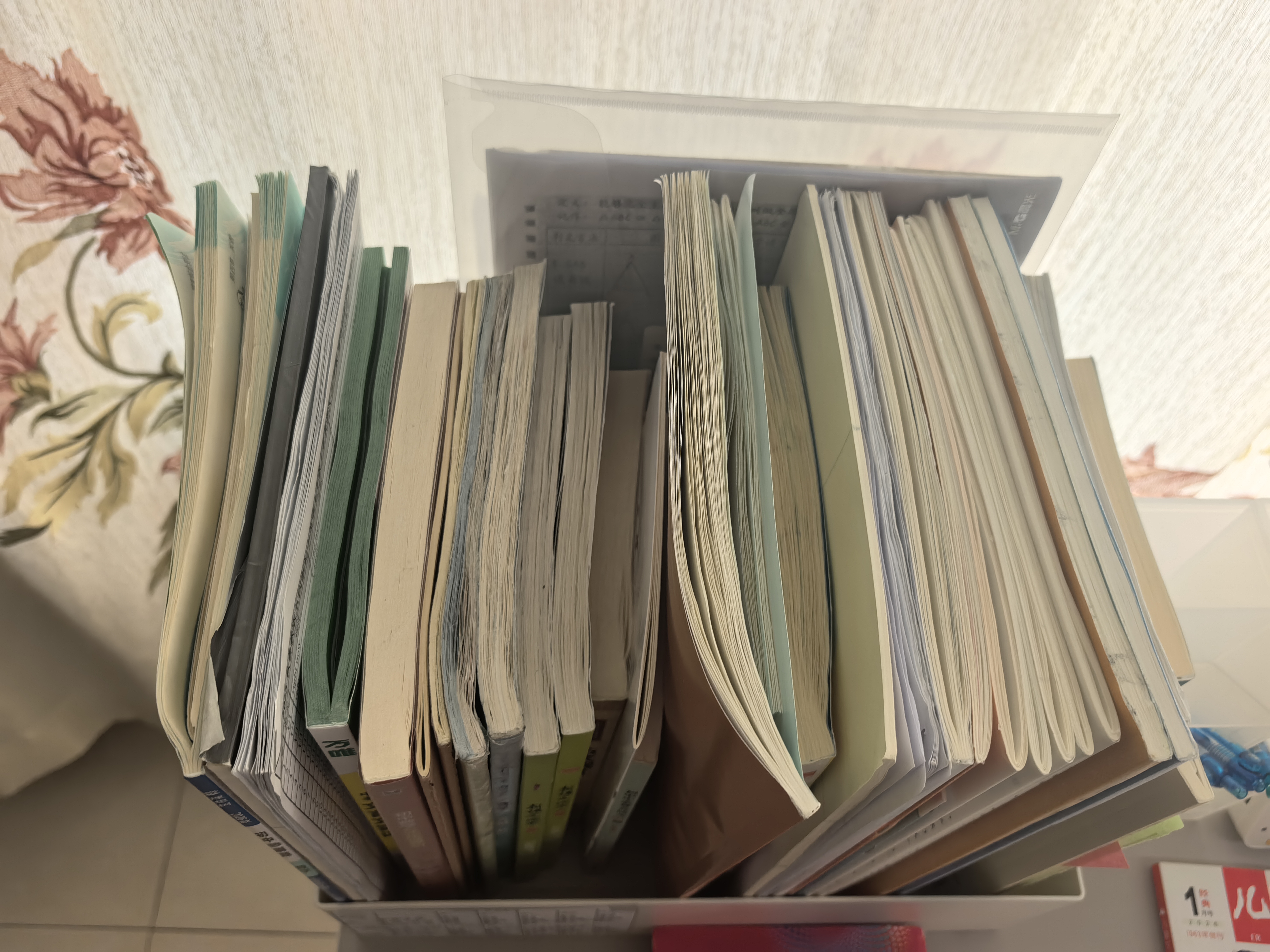 时代良品（SDLP）书立防倾倒缓冲回弹桌面收纳简易小型书立架初高中学生教室文件书本书籍收纳盒置物架书箱文具白色 实拍图