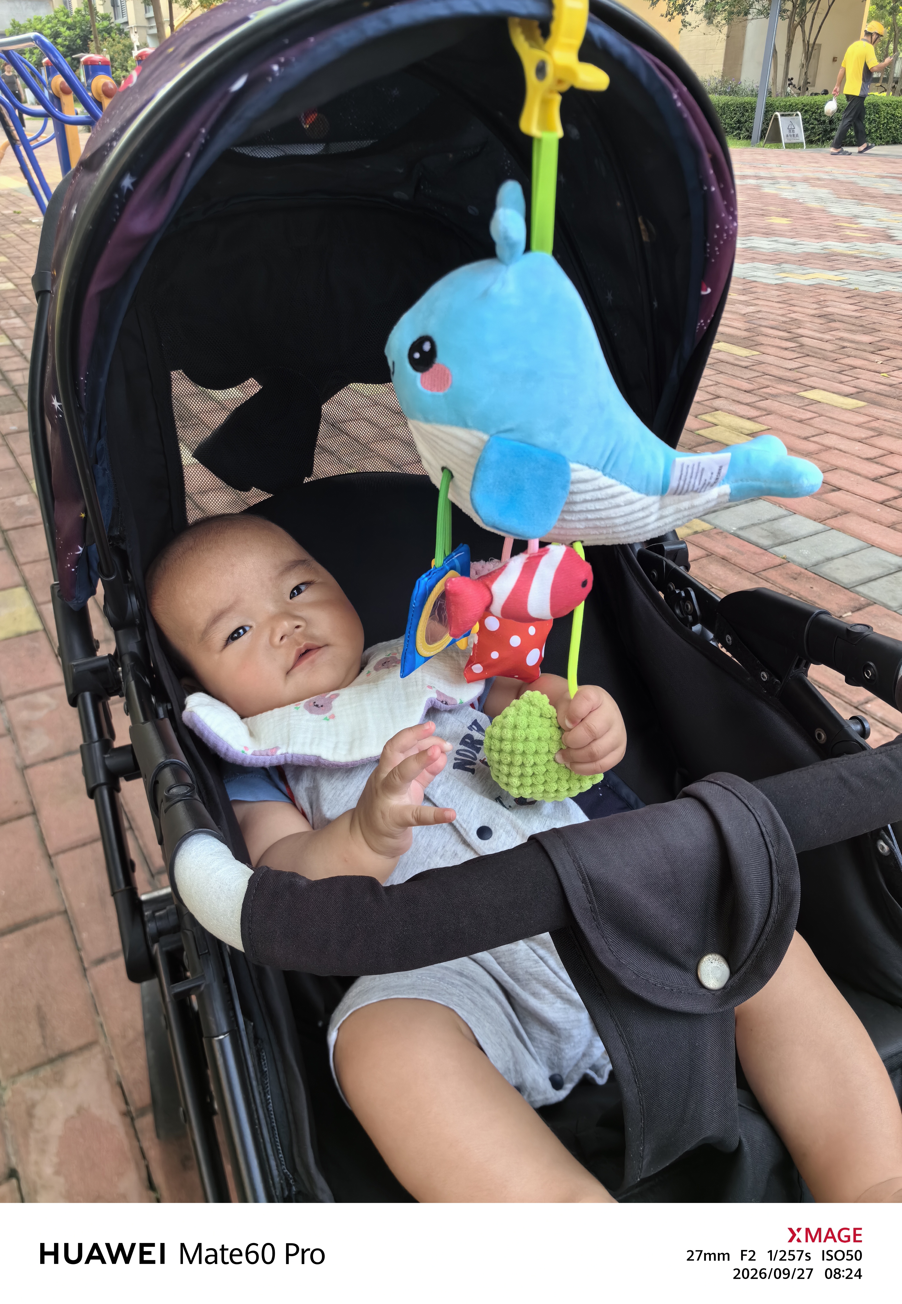 甜浪海婴儿车挂件玩具抽抽乐玩具0-1岁抬头训练挂件推车床铃鲸鱼拉拉乐 实拍图