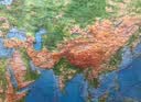 3D凹凸立体中国地形图+世界地形图套装（尺寸1.06m×0.74m）学生地图政务用图办公室书房装饰（套装共2册） 实拍图