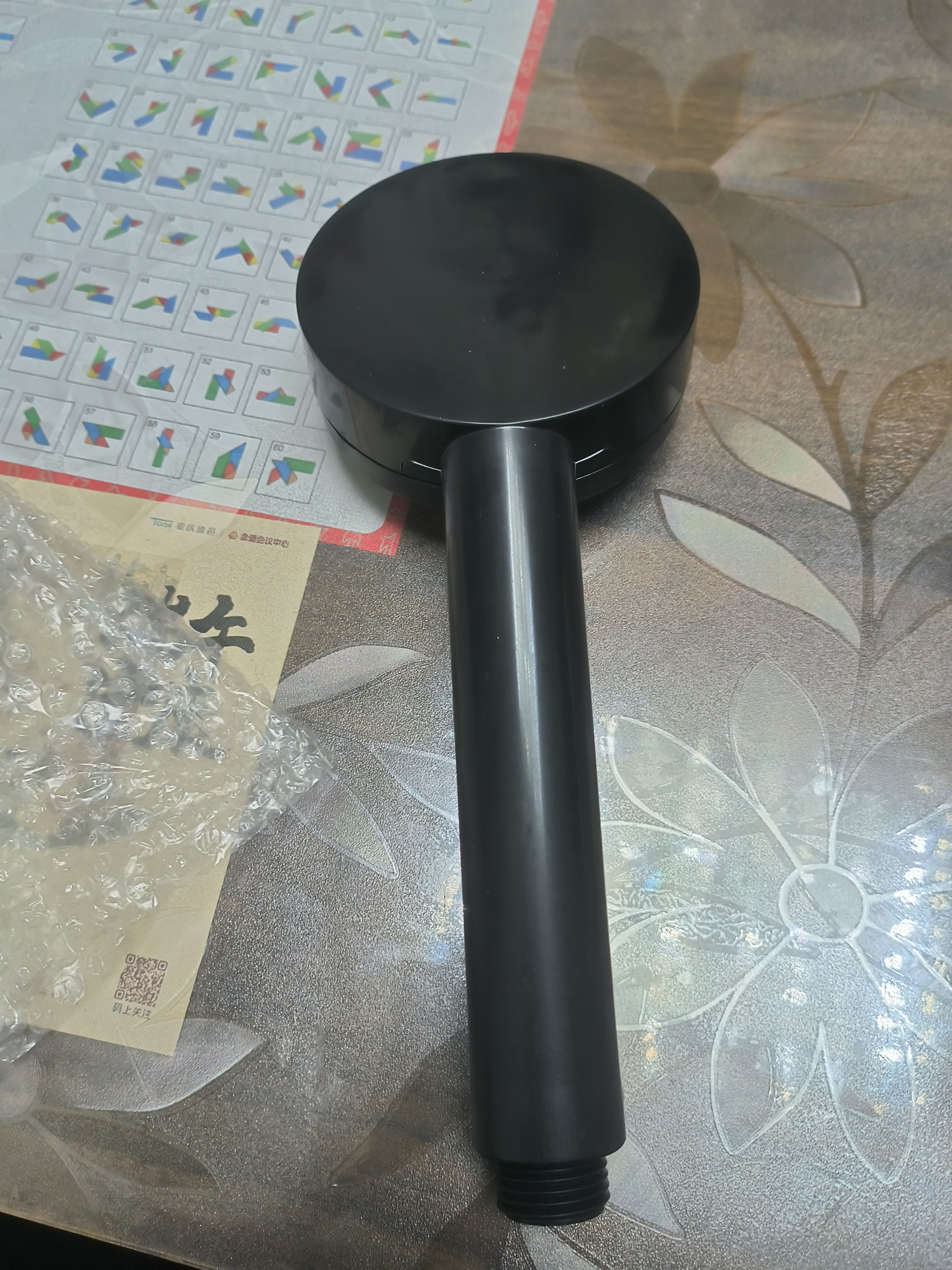 【热卖千万】增压花洒喷头黑武士魔幻五档淋浴花晒头淋雨喷淋花洒 黑武士花洒 实拍图
