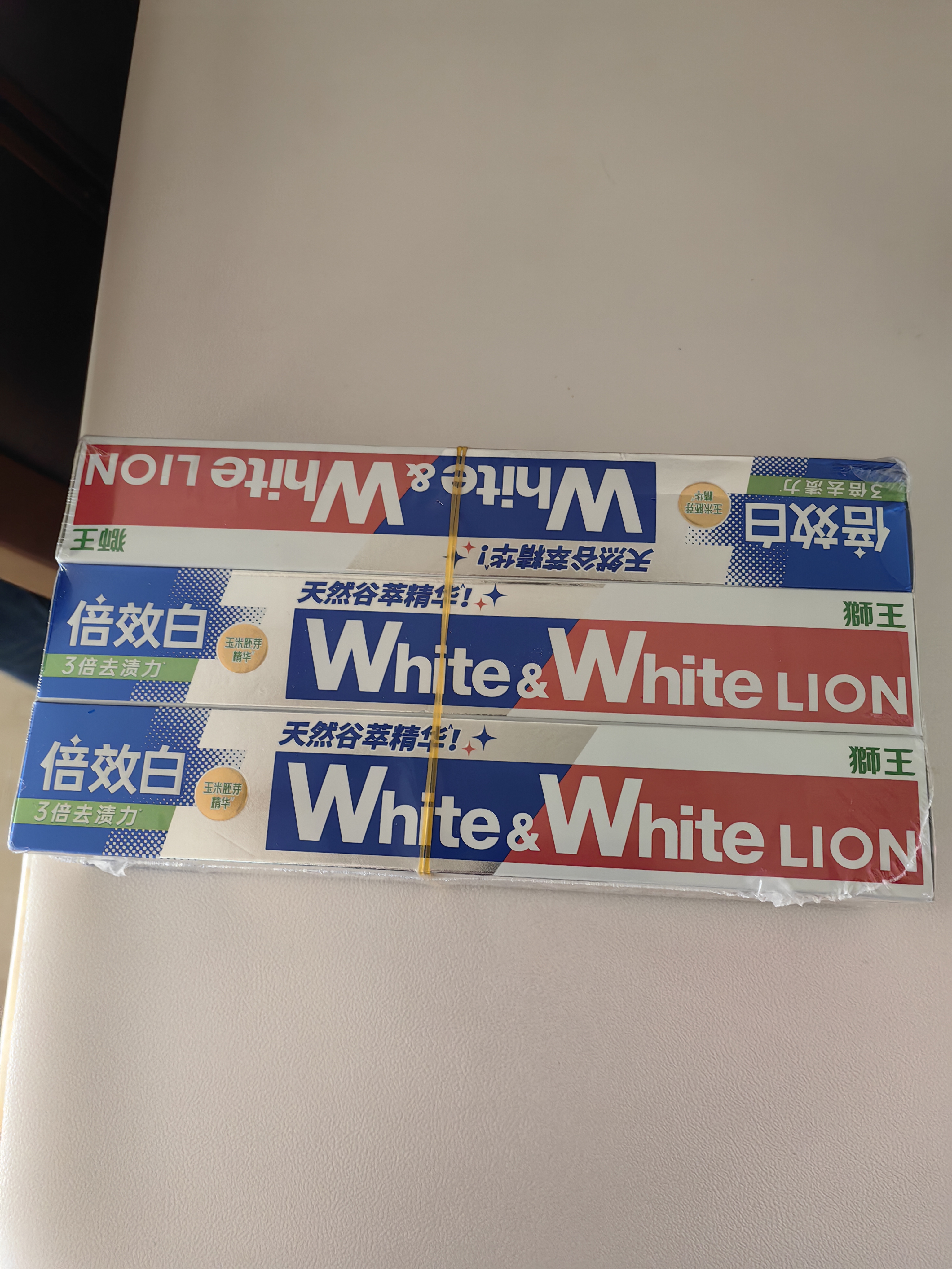 狮王(lion)WhiteWhite倍效白牙膏极地薄荷120g*3檀健次同款 实拍图