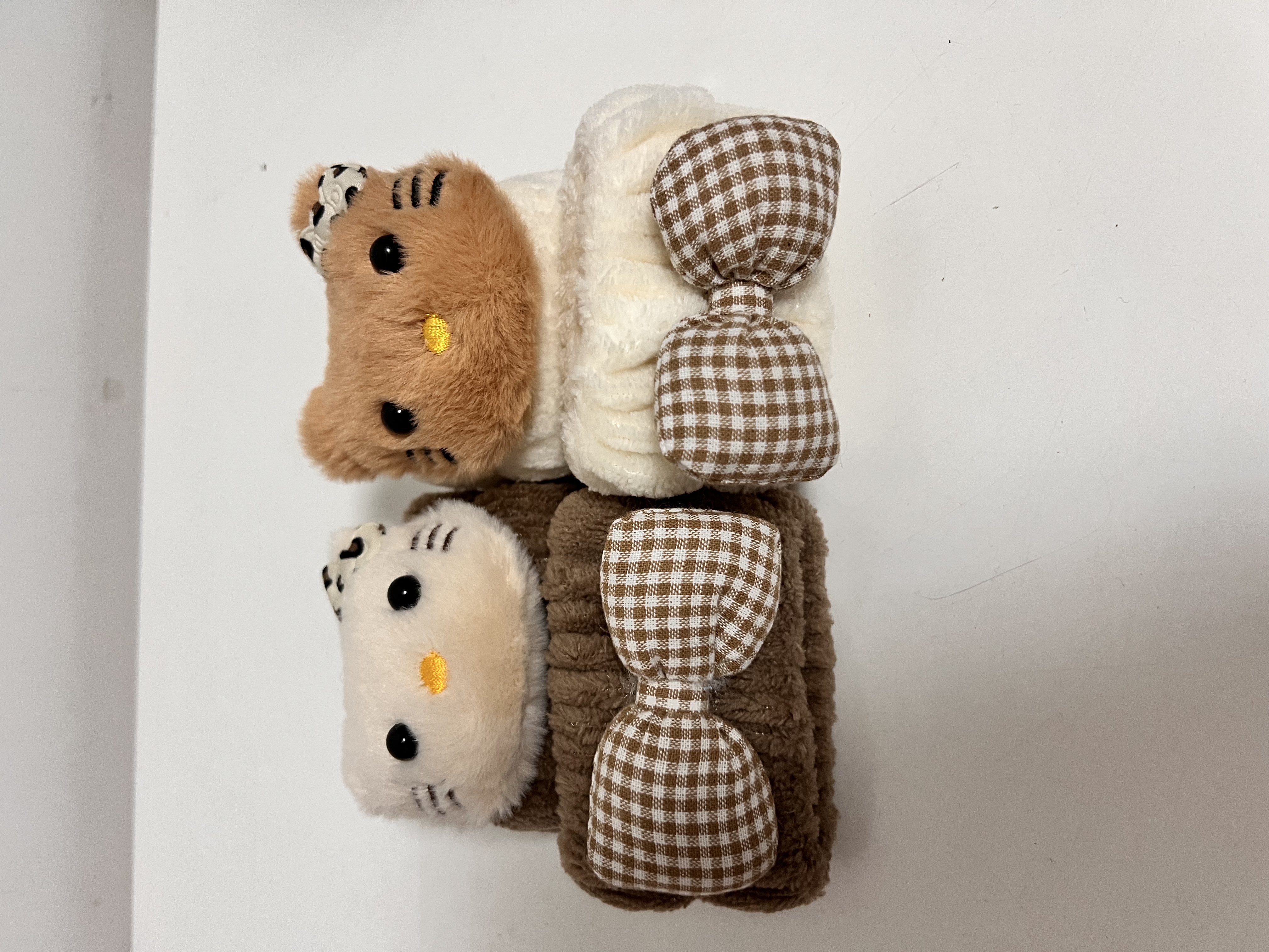 范爷家蝴蝶结猫洗脸手腕带2对女秋冬防湿袖神器手环儿童吸水护腕学生宿舍洗漱防水 实拍图