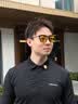 蔡司（ZEISS）镜片纯钛眉线框翻盖套镜磁吸眼镜男女大脸偏光墨镜近视三合一8866 黑枪色+3个套片【灰+黄+渐变蓝】 单买镜框 实拍图