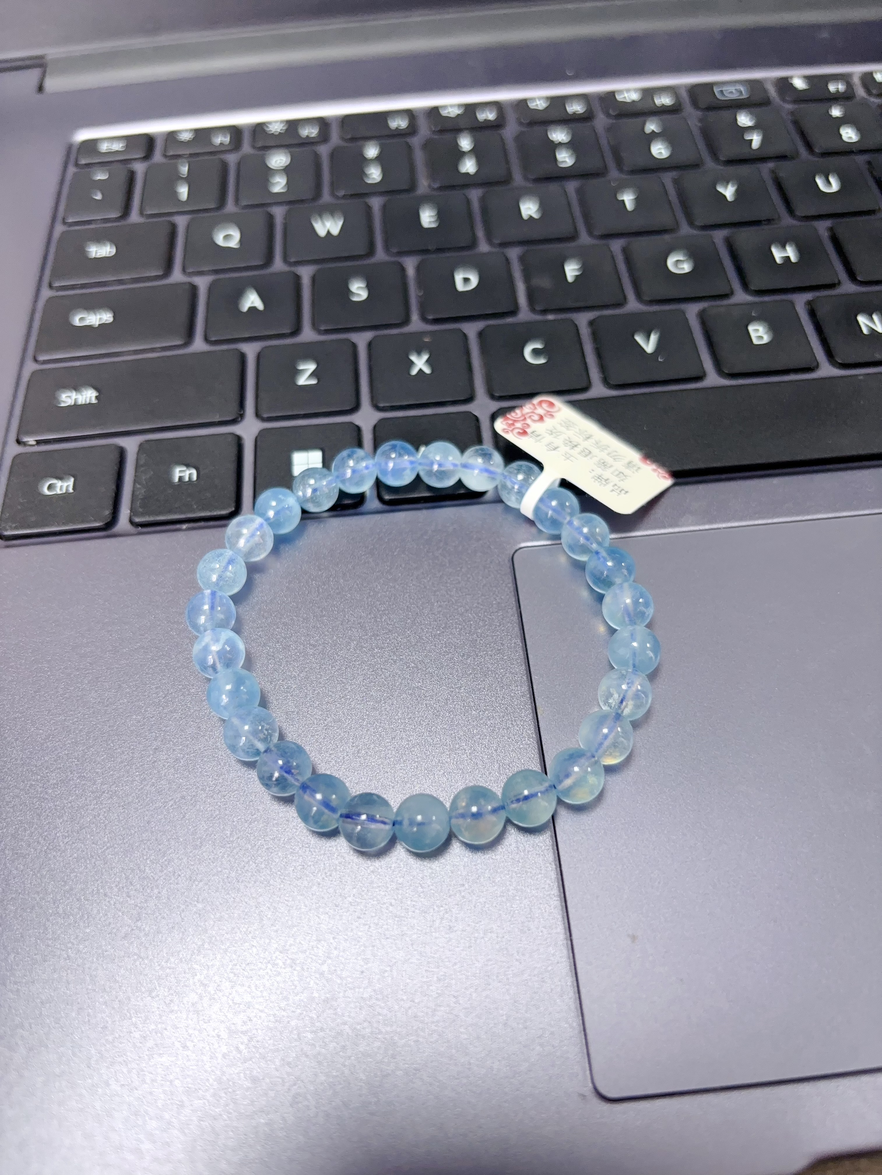 玉有情【五行开运】收藏级冰种海蓝宝水晶手链男女款护身符补水招财手串 实拍图