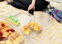 贝傅特野餐垫防潮加厚垫公园帐篷露营垫户外坐垫黄格2米*2米可坐8人 实拍图