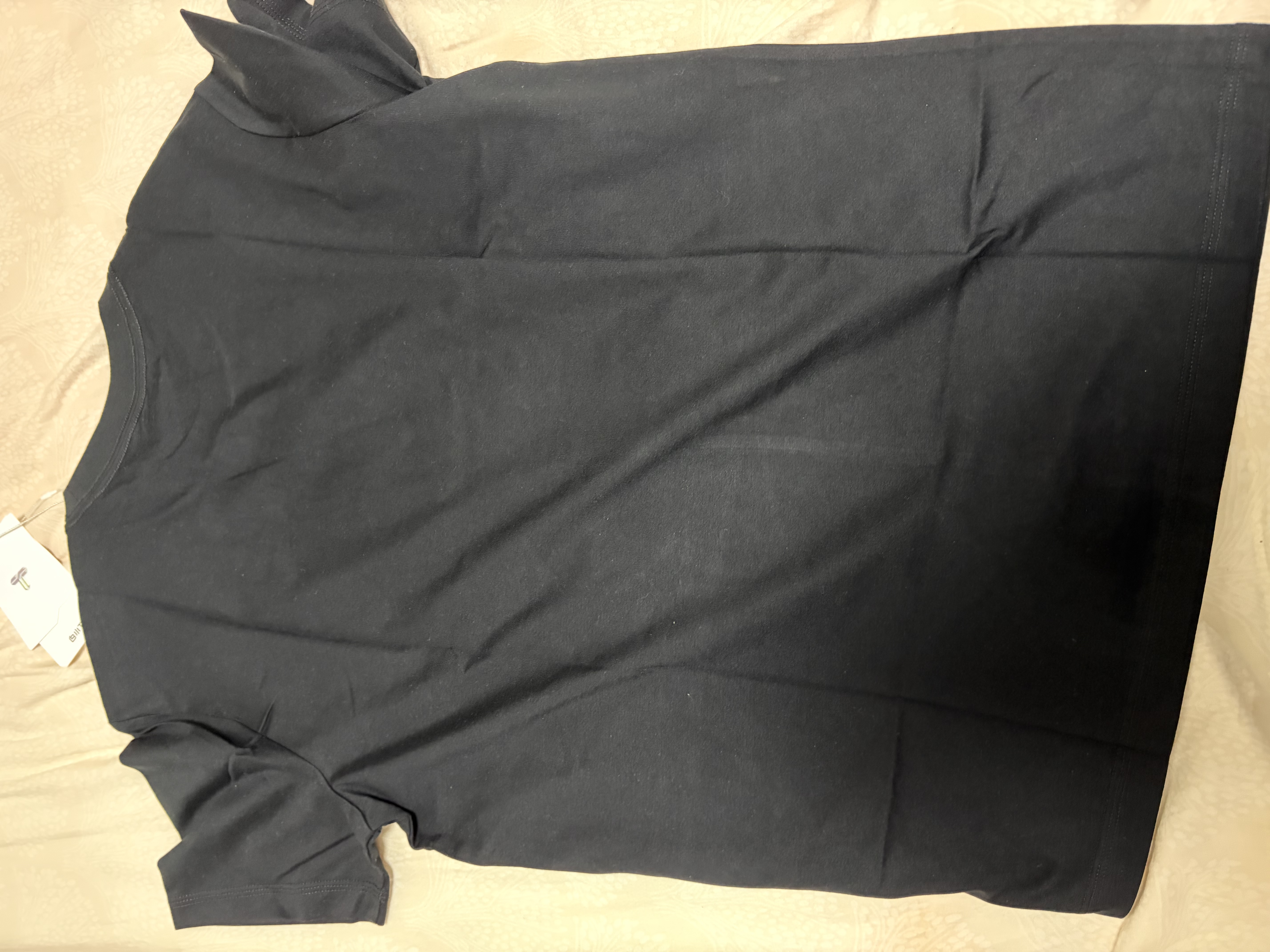 拇指白小T一代纯棉短袖T恤男女26春夏新品休闲小白丅百搭 墨黑男款 L 实拍图