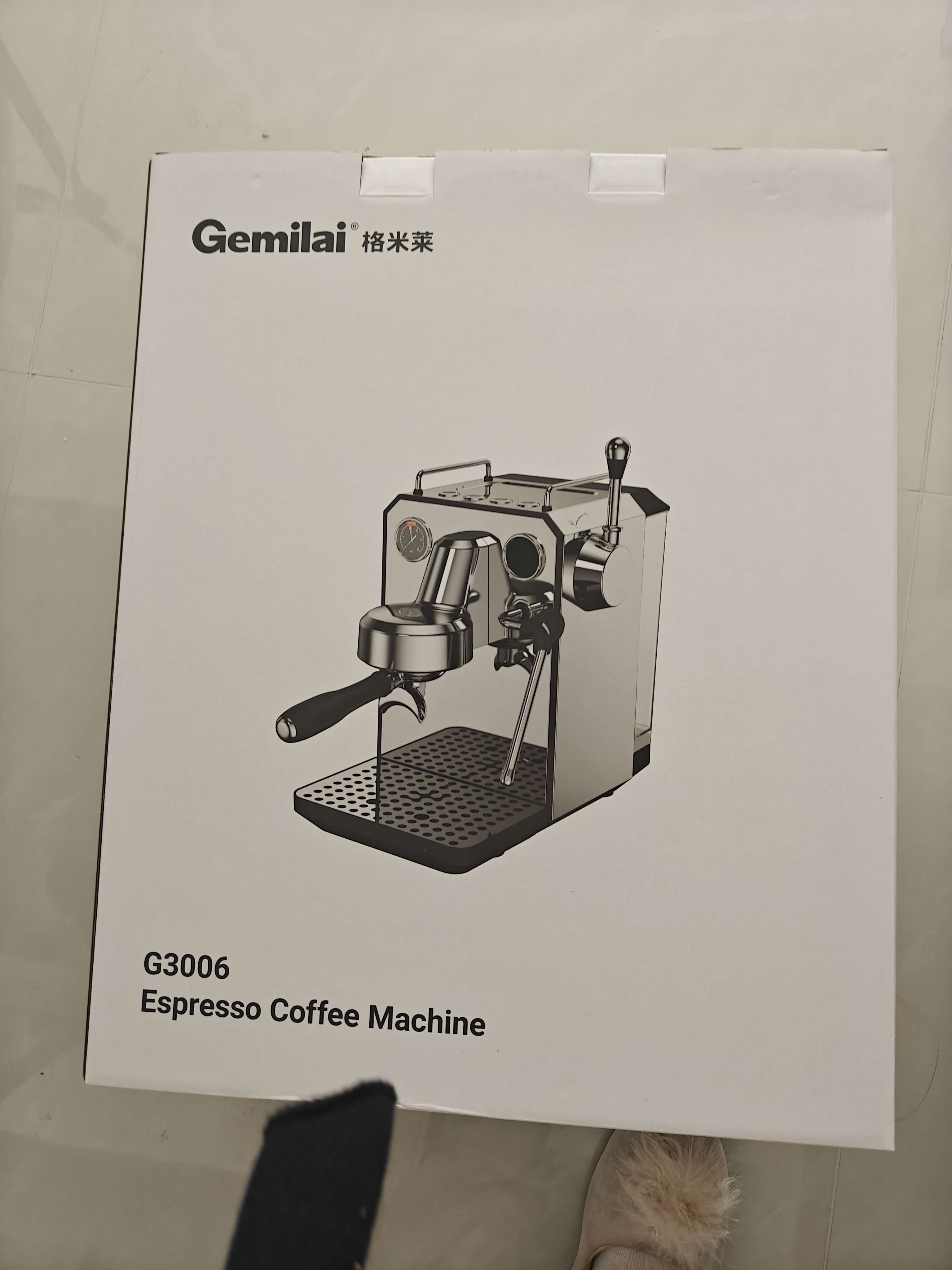 格米莱(Gemilai) 猫头鹰G3006咖啡机 家用半自动咖啡机小家电美式意式浓缩开机即萃象牙白 实拍图