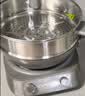 美的（Midea）0氟钛陶电炒锅 电蒸锅 分体式电煮锅蒸煮炒多功能一体5.5L炒菜专用锅电火锅 煎锅 HCG3218S配蒸笼 实拍图