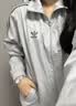 adidas通勤百搭三条纹休闲运动夹克早秋外套男女阿迪达斯三叶草 浅灰 (推荐选大一码)   XS 实拍图
