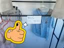 妙立衣架卧室落地衣帽架晾衣架挂衣架阳台晒衣服架子出租屋收纳架 【加粗管径丨双杆】110cm雅典黑丨8衣帽钩 实拍图