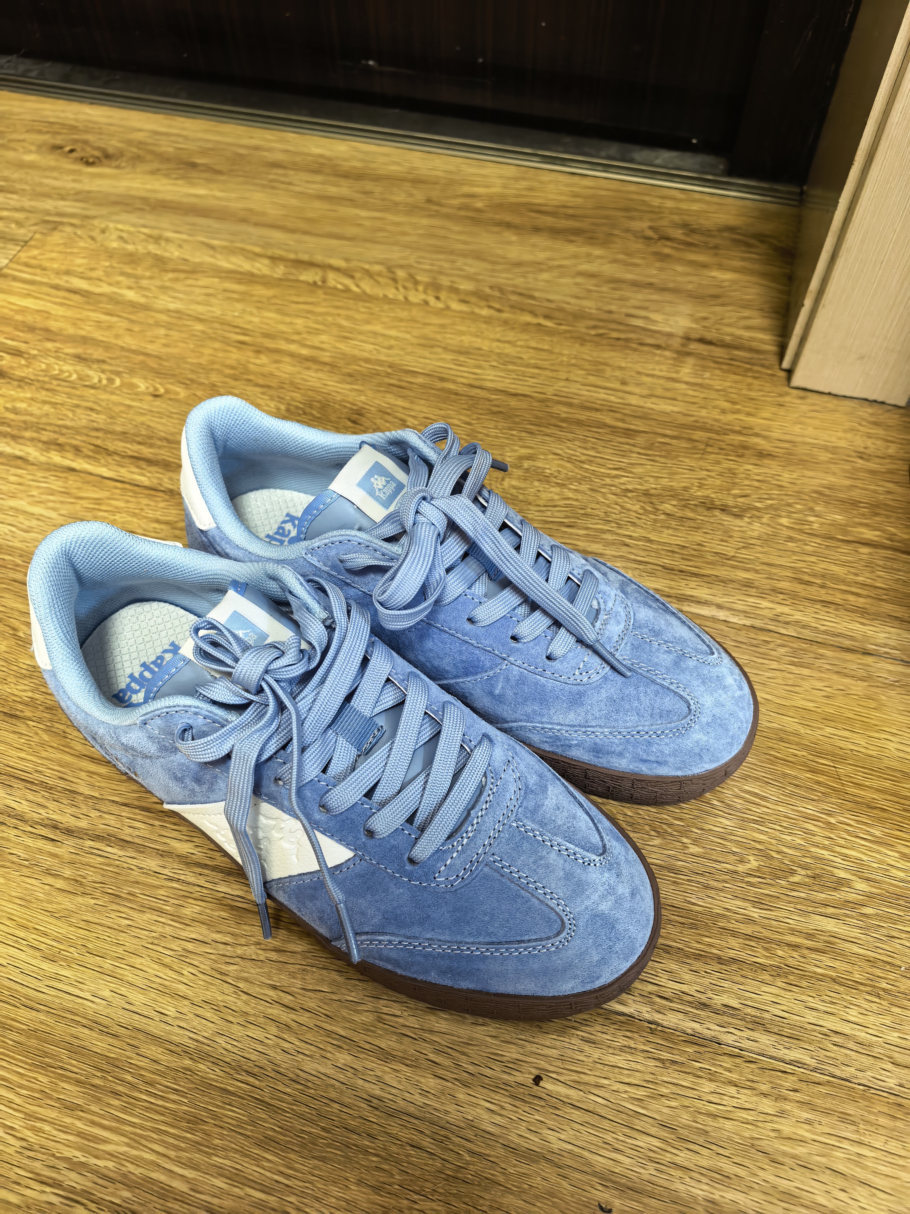 卡帕（Kappa）女鞋德训鞋女士情侣同款2626秋季新款复古板鞋休闲鞋子女品月蓝37 实拍图