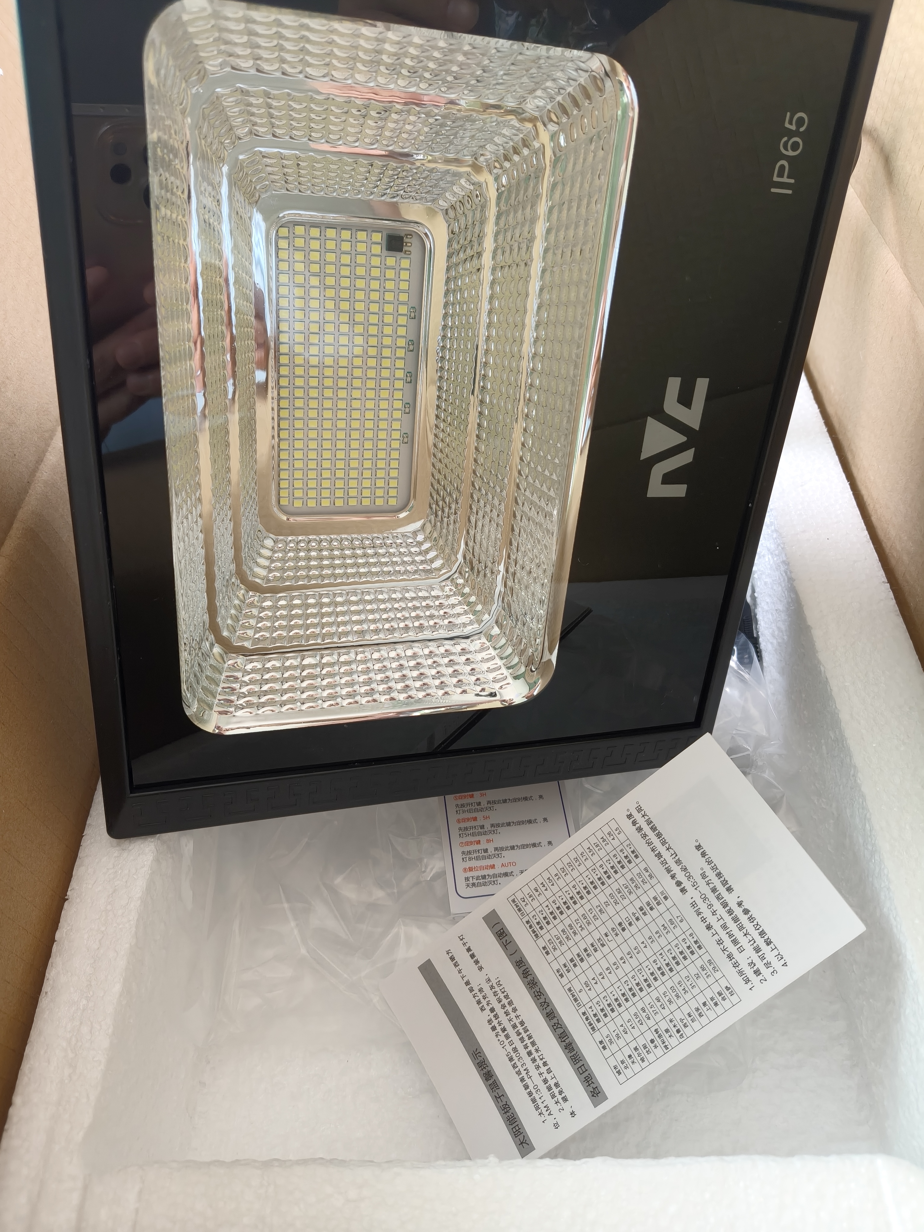 雷士（NVC）太阳能户外照明灯庭院灯室外灯投光灯光控+遥控1050lm+照约55㎡ 实拍图
