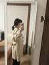 香影英伦学院风卡其色风衣女2026秋季新款撞色翻领中长款休闲外套 卡其色 XS 实拍图