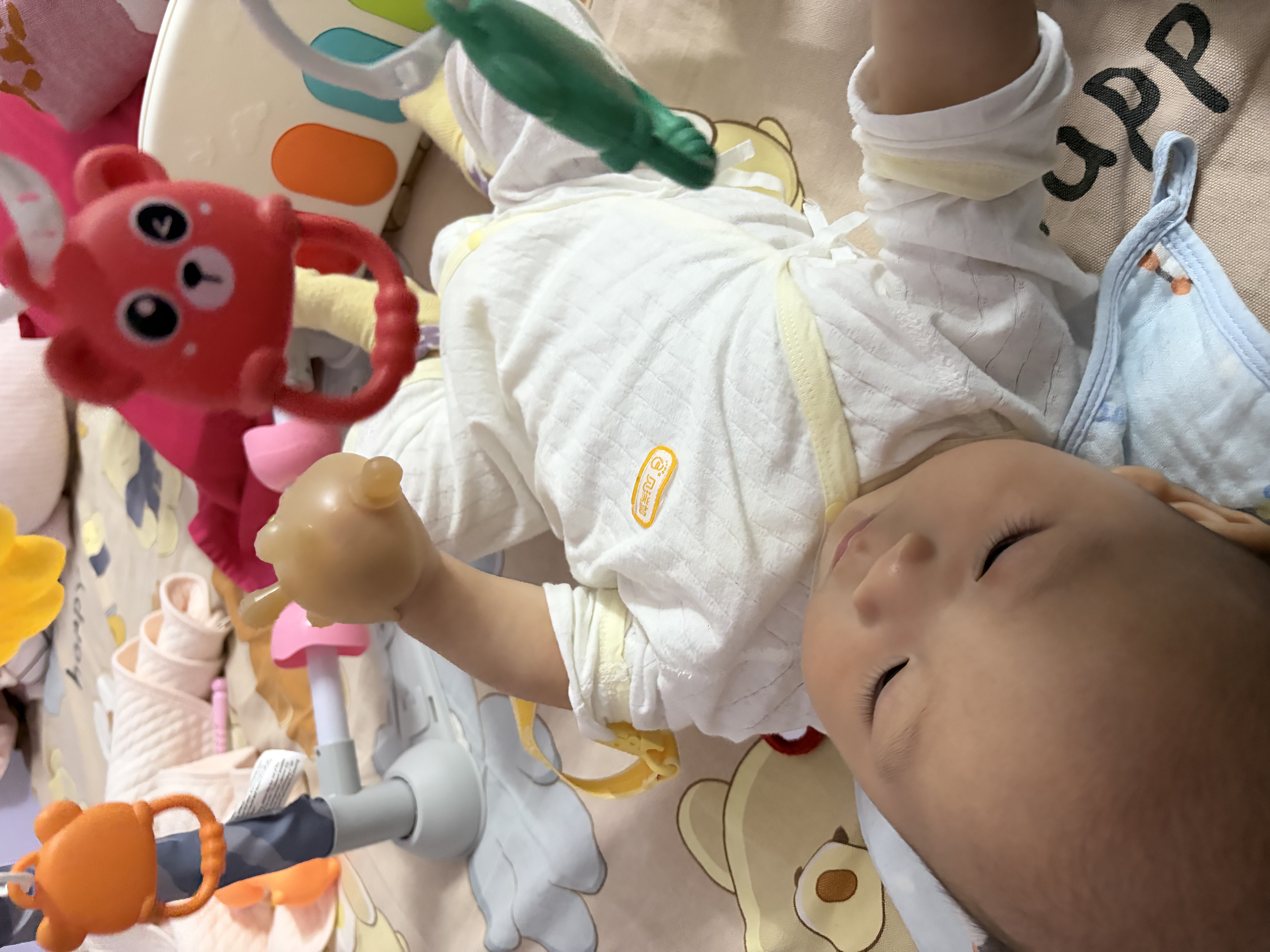 马博士婴儿牙胶磨牙胶棒小蘑菇宝宝安抚玩具防吃神器手牙咬胶3件套 实拍图
