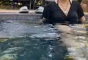 南木熊大码泳衣女胖MM温泉运动保守连体裙式遮肚显瘦海边度假女士泳装 黑色【100-160斤】 实拍图
