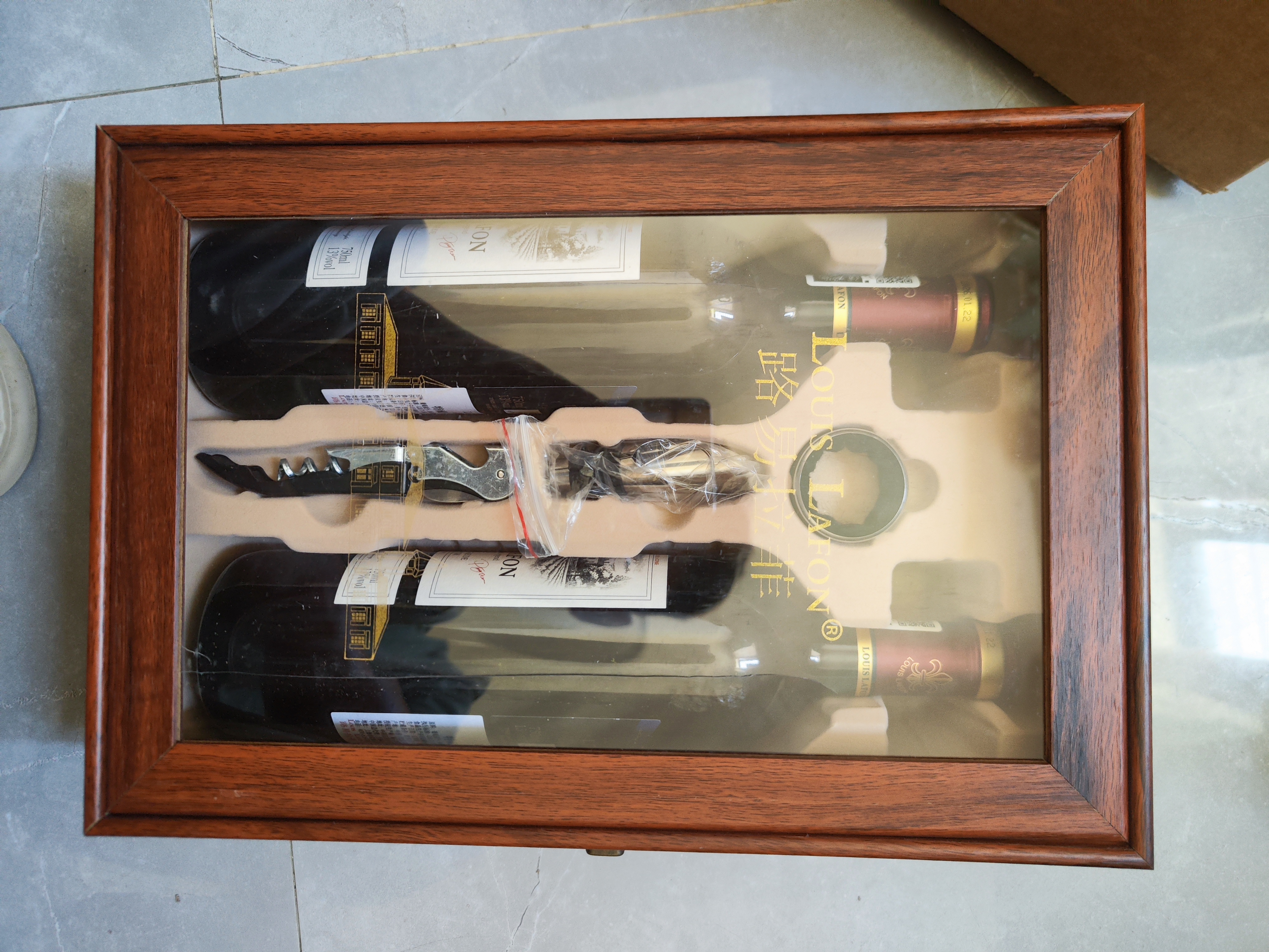 路易拉菲（LOUIS LAFON）法国原酒进口红酒梅洛13度干红葡萄酒750ml*2双支礼盒送礼 实拍图